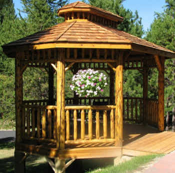 Log Oval Gazebo #3